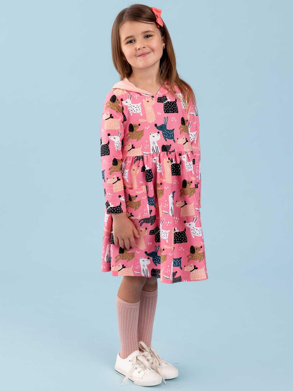 Pink Doggo Hoodie Dress