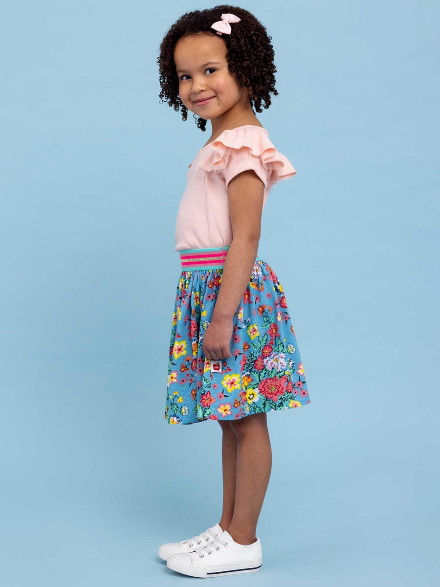 Cornflower Meadow Jersey Skirt