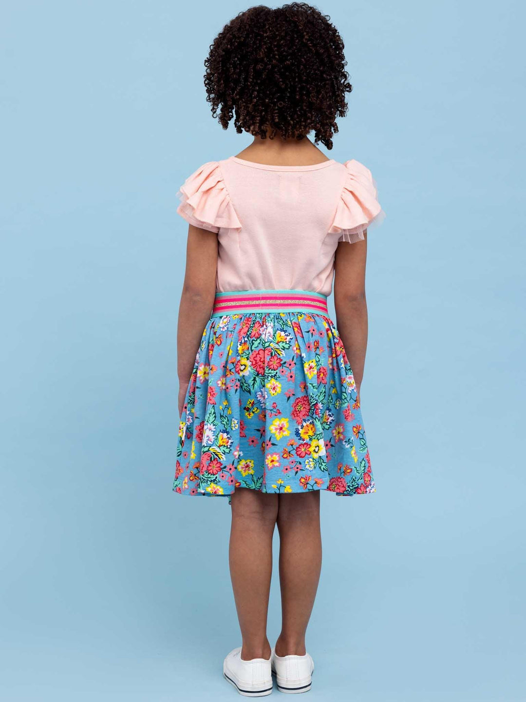 Cornflower Meadow Jersey Skirt