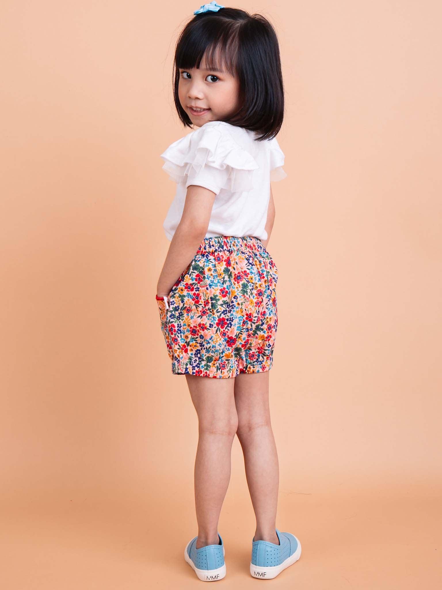 Marnie Pink Forest Flower Shorts - Oobi
