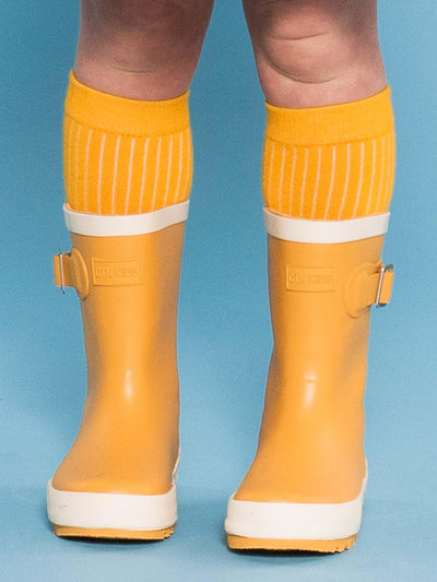 Mustard Knee High Socks with Grippy Soles - Oobi