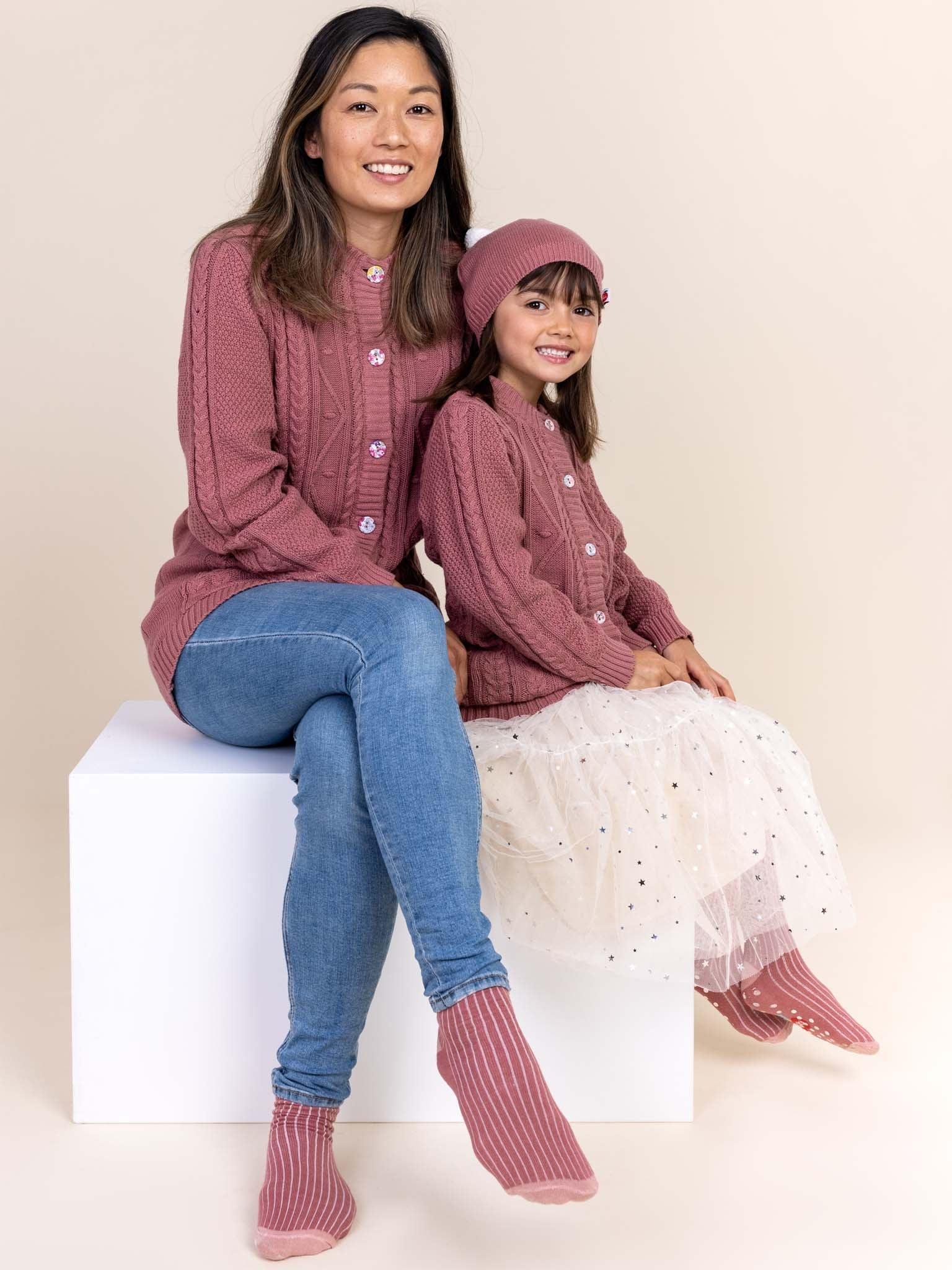 Oversized Snuggle Cardigan Rose - Oobi