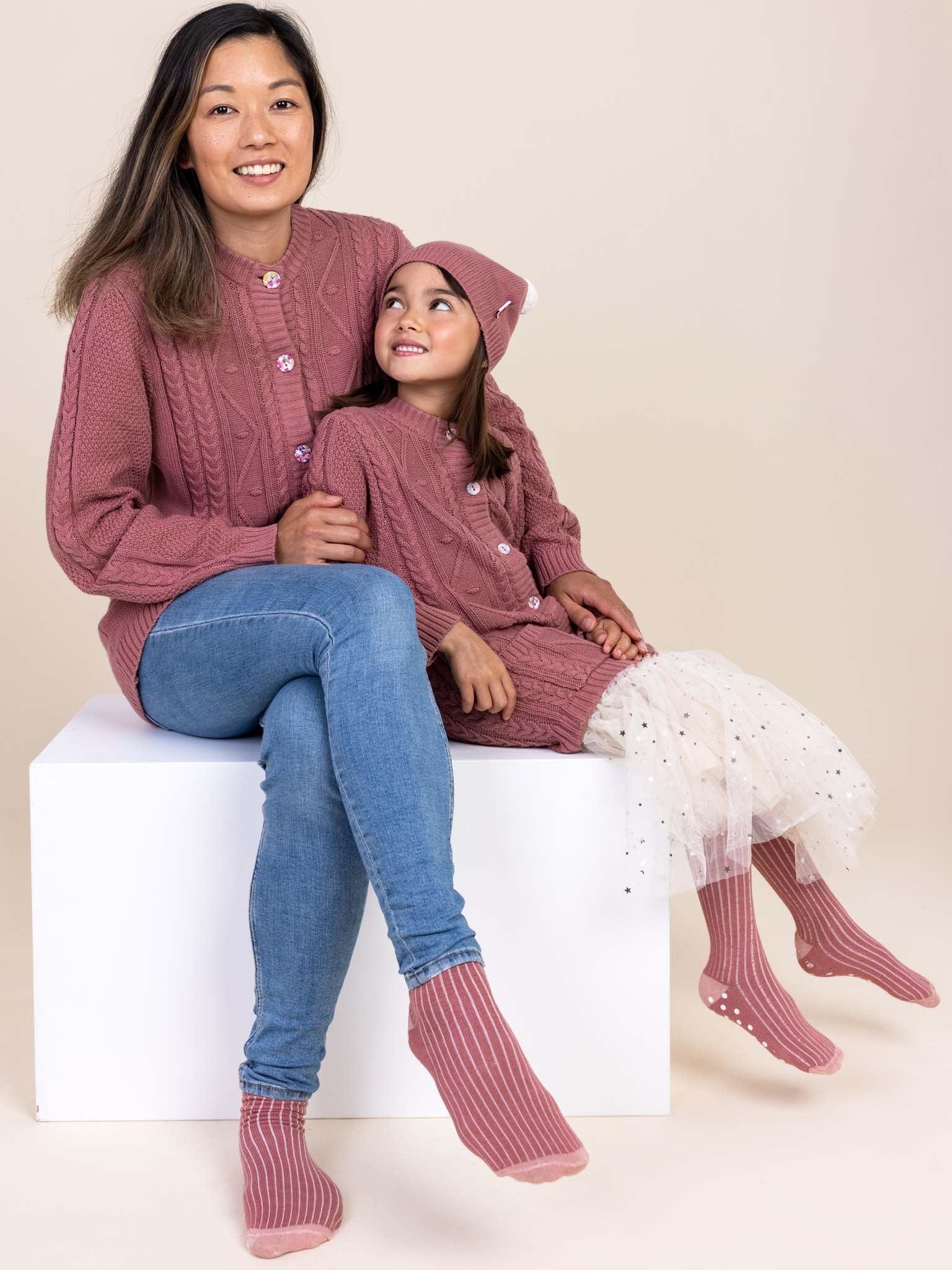 Oversized Snuggle Cardigan Rose - Oobi