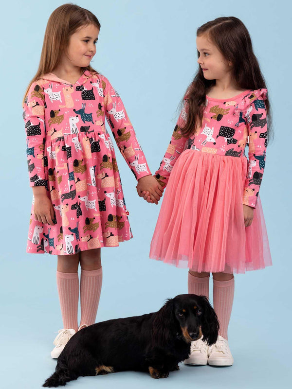 Pink Doggo Hoodie Dress