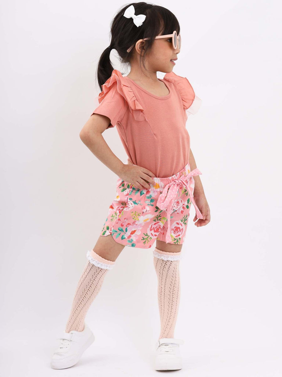 Lyla Pink Watercolour Shorts