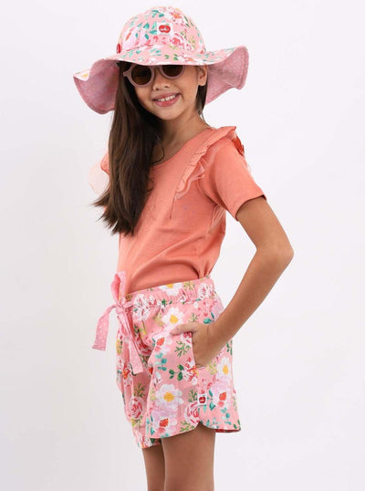 Lyla Pink Watercolour Shorts - Oobi
