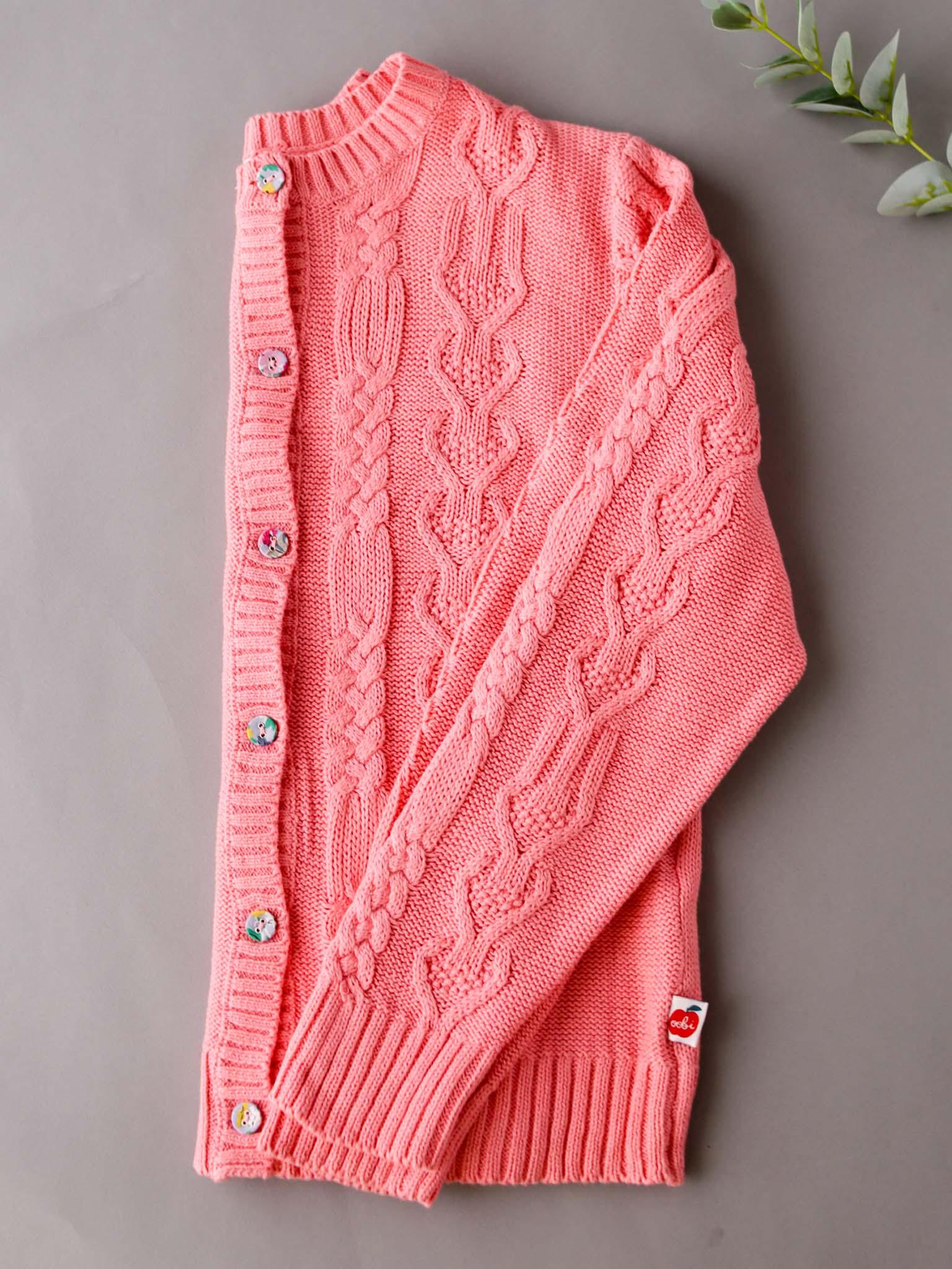 Women's Willow Geranium Pink Cardigan - Oobi