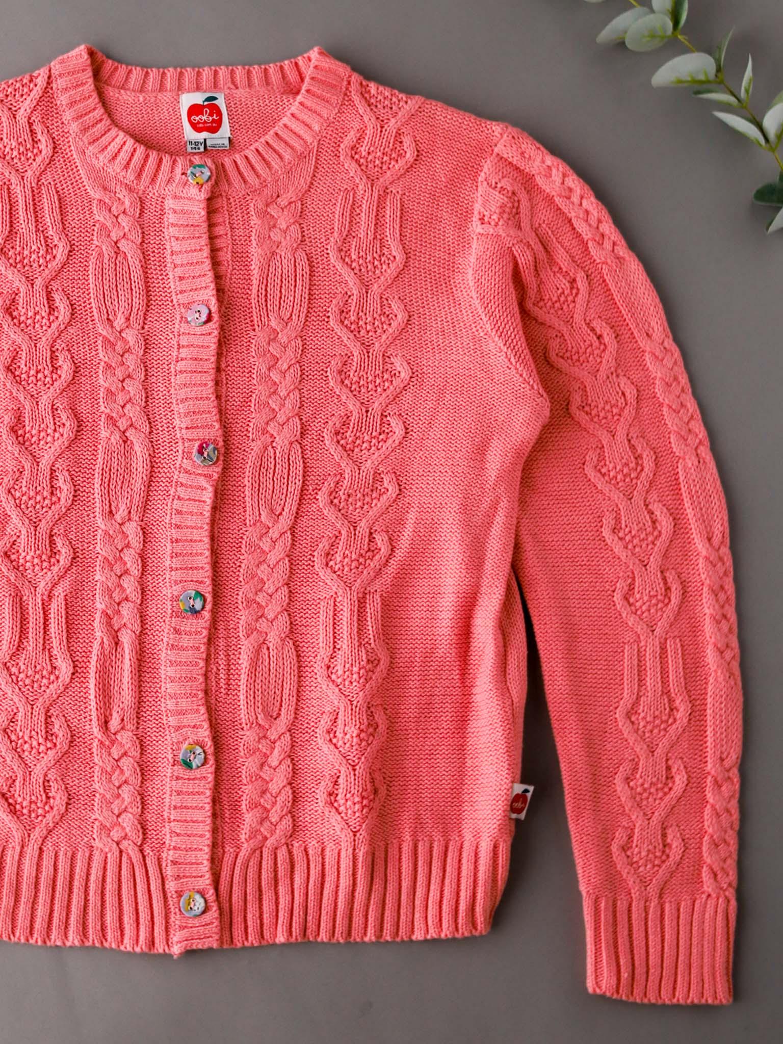 Women's Willow Geranium Pink Cardigan - Oobi