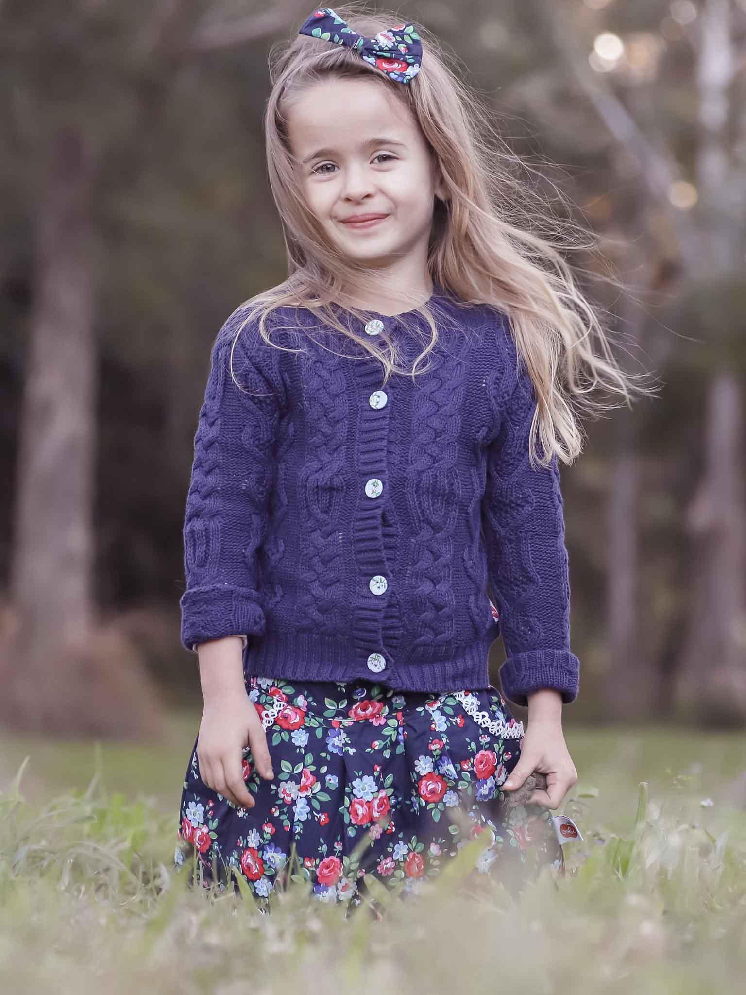 Navy blue cardigan for kids